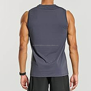 Débardeur Homme Slim Casual Gym Running Confortable 100% Coton Uni Respirant Sans Manches - Product Image 2