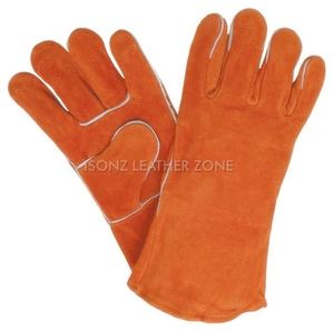 Gants de soudage TIG en cuir véritable, respirants, style uni, pour usage extérieur printemps-automne - Product Image 4