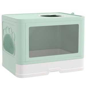 Lettiera per Gatti XL Completamente Chiusa con Pulizia Automatica, Design Carino in Plastica, Facile da Pulire per Gatti di Taglia Grande - Product Image 3