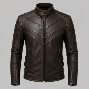 Nouvelle arrivée : veste en cuir pour homme, design tendance de haute qualité, veste en cuir de motard pour homme, veste en cuir homme - Product Image 5