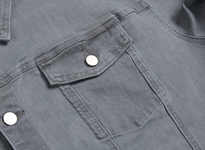High Quality <b>Men's</b> <b>Denim</b> Jean <b>Jacket</b> in slicer <b>White</b> Breathable Eco-friendly Functional for Autumn Winter Plus Size - Product Image 6