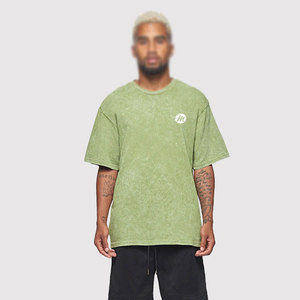 Camiseta de Verano de Manga Corta con Lavado Ácido, Ligera, para Hombre, Color Personalizado, Camisetas con Lavado Ácido para Hombre - Product Image 1