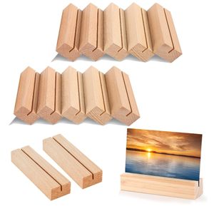 Supports de numéros en bois naturel, porte-cartes en bois massif pour café, restaurant, mariage, signalisation de table - Product Image 6