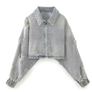 Chaqueta Vaquera para Mujer con Forro Sherpa, Cálida, Informal, Mezcla de Algodón, Ropa de Invierno, Proveedor Mayorista de Fábrica OEM ODM Personalizado - Product Image 1