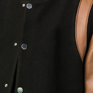 Veste universitaire en gros de haute qualité avec logo personnalisé, service OEM, doublure polaire épaisse isolante, col montant, fermeture éclair, hiver - Product Image 3