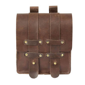 Pochette de ceinture à outils en cuir tanné à l'huile de haute qualité, pochette de rangement multi-outils, sac à outils professionnel pour charpentier avec ceinture. - Product Image 1