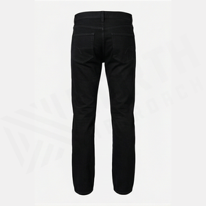 Jean en denim coupe droite délavé foncé pour homme, coupe slim, en coton, décontracté, taille mi-haute, style automne - Product Image 6