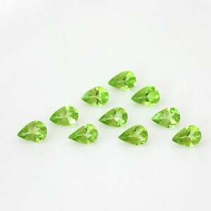Peridoto verde natural, corte pera, piedra suelta facetada de 4x6 mm, para la fabricación de joyas, peridoto natural al por mayor. - Product Image 5