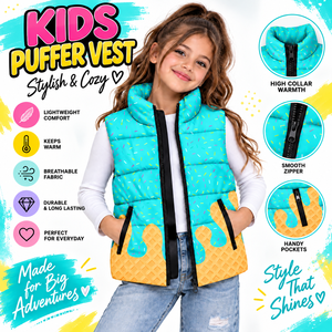 Custom Ice for Drip Puffer Vest <b>Women</b> Boutique Winter Zipper Closure Sublimated Streetwear Fashion <b>Sleeveless</b> <b>Jacket</b> - Product Image 3