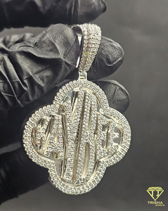 Wholesale Custom <b>Letter</b> Logo Pendant VVS Lab Grown Diamond in 925 Sterling Silver Hip Hop Luxury Personalized Statement - Product Image 1