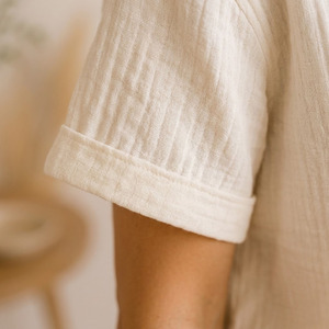 Ensembles de vêtements de détente pour femmes, tissu tissé en gaze de coton, ensemble de pyjama respirant, vêtements de nuit pour femmes - Product Image 3