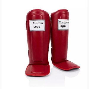 Protège-tibias de boxe professionnels bleu-noir en EVA légers et protecteurs pour adultes unisexe - Product Image 1