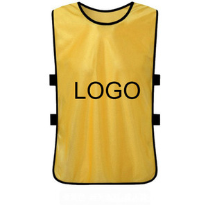 Unisex Yellow Sleeveless Mesh Sports Vest Round Neck Breathable Polyester <b>Training</b> Jersey for Adults All Seasons - Product Image 1