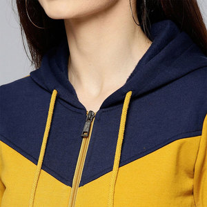 Sudadera con capucha y cremallera para mujer, estilo informal holgado de manga larga, color liso, ideal para invierno, ¡la más vendida! - Product Image 6