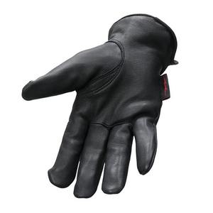 Gants de conduite en cuir noir de qualité supérieure avec détails de couture rouge éclatant pour un confort et une adhérence optimaux - Product Image 3
