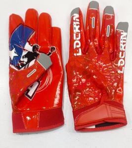 Custom Silicone <b>Printed</b> American Football <b>Gloves</b> Sticky Grip Adjustable Velcro Strap Adult Unisex Training Sports <b>Gloves</b> - Product Image 1