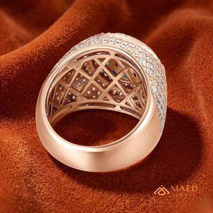 Rose Gold Plated Multicolor Marquise Moissanite Engagement & Anniversary Hip Hop Iced Out Luxury Statement <b>Ring</b> <b>for</b> <b>Men</b> - Product Image 4