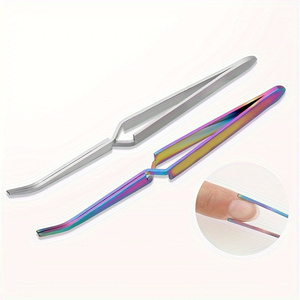 High Precision Nail Shaping Clip Tweezer 14.4cm Nail <b>Edge</b> <b>Cutter</b> Curved Tip for Professional Manicure Pedicure - Product Image 3