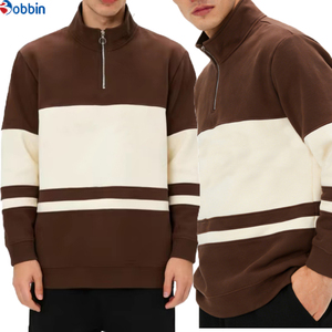 Sudadera de Forro Polar Personalizada con Cierre de Cremallera, Manga Larga, Lisa, Sin Capucha, para Hombre, con Cierre de Cremallera de un Cuarto, Servicio OEM, Ecológica, para Hombre y Mujer - Product Image 6