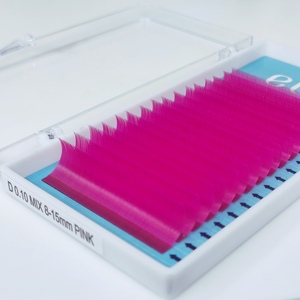 Wholesale Luxury Custom Logo Dark Eyelash Extensions Case 12 Rows 0.03 Volume <b>Soft</b> Mink PBT Lash Packaging <b>Boxes</b> - Product Image 3