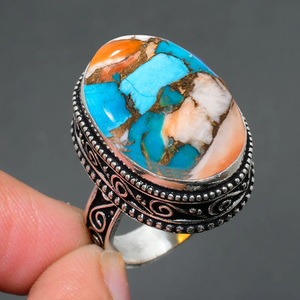 Copper Oyster Vintage Handmade <b>Ring</b> <b>Statement</b> <b>Ring</b> Antique Style Artisan Jewelry for Women - Product Image 4