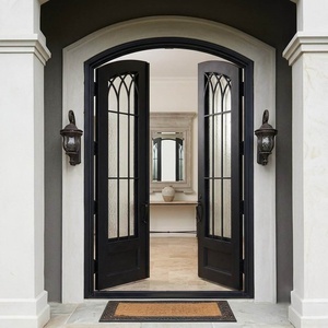 Royal Luxury Traditional Wrought Iron Entrance Gate Rust-Resistant Powder-Coated Finish Easy Assembly Modern Design <b>Swing</b> Open - Product Image 3