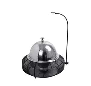 Cazuela de Acero Inoxidable de Lujo con Tapa Dorada en Forma de Media Luna, Olla Negra para Servir, Vajilla para Buffet de Hotel y Restaurante - Product Image 5