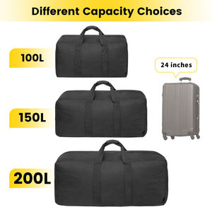 Customized High Quality <b>Water</b> Resistant Denim Duffle Bags with Polyester Lining Large Capacity & Easy <b>Carry</b> - Product Image 2