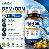 Huile de poisson de qualité supérieure 1000 mg en capsules molles OEM ODM Marque privée Supplément Oméga 3 EPA DHA