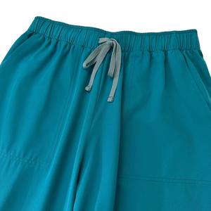 Tenue professionnelle pour manucuriste, uniforme de spa, uniforme d'infirmière, ensemble de blouses médicales à col en V avec fermeture éclair et pantalon de jogging - Product Image 2