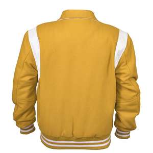 Blousons d'hiver en laine haut de gamme pour hommes, broderie personnalisée, patchwork, nouvelle mode, style universitaire, grandes tailles - Product Image 3