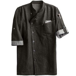 Veste de chef personnalisée pour homme, chemise de cuisinier en polycoton, veste à double boutonnage, manches courtes, uniforme de chef - Product Image 2
