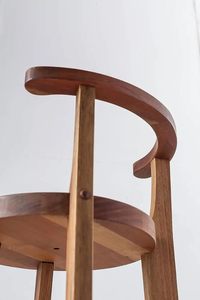 Tabouret de bar en bois massif de qualité supérieure avec structure en bois robuste, chaise de comptoir moderne pour îlot de cuisine, bar à domicile, café, restaurant - Product Image 3