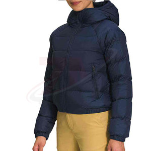 Veste matelassée à capuche pour femme avec rembourrage doux et isolant, manteau d'hiver léger et chaud pour un usage quotidien en extérieur, manches longues - Product Image 2