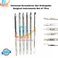OldMed Instruments 7 Parçalı Üniversal Ortopedik Kemik Tornavida Seti Hızlı Bağlantılı Sap Üstün Alman Paslanmaz Çelik Cerrahi