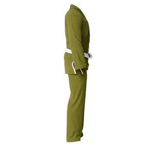 Kimono de BJJ vert olive pour homme, 100% coton, coupe classique, respirant, vêtements d'arts martiaux pour adultes - Product Image 2