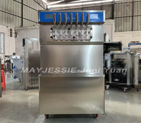 Machine à crème glacée molle verticale 4+3 saveurs mélangées, 7 saveurs, haute production, usage commercial