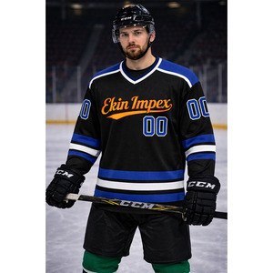 Maillot de hockey sur glace personnalisé avec logo, équipement de hockey en gros, combinaison de hockey, veste longue, maillot de hockey 100 % polyester - Product Image 2