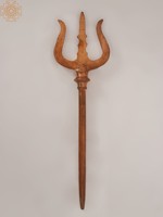 Om Trishul en laiton pur plaqué or, design abstrait géométrique, style industriel personnalisé, pour mariage religieux hindou indien traditionnel