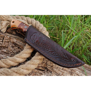 Couteau à lame fixe en acier Damas fait main, style cowboy, pour la chasse et le camping, vente en gros de couteaux de cowboy - Product Image 6