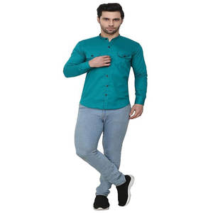 เสื้อเชิ้ตทั่วไประบายอากาศได้ดีวัสดุสแปนเด็กซ์/ โพลีเอสเตอร์แขนยาวสำหรับผู้ชายได้รับความนิยมใหม่ - Product Image 3