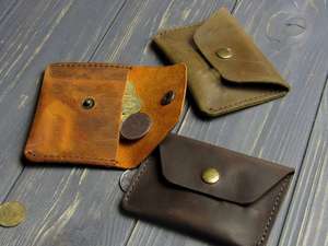 กระเป๋าใส่บัตรหนังแท้สำหรับผู้ชายแบบสั้นกันน้ำ พร้อมช่องใส่เหรียญ รุ่น SNE-0024 - Product Image 3