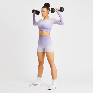 High Waist Seamless Butt Lifting Shorts Fitness Compression <b>Thigh</b> Activewear Womens Gym Tights Shorts - Product Image 5