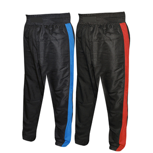 Pantalon de kickboxing unisexe, coupe classique, 100% polyester, respirant, vêtements de sport pour adultes, bleu, rouge, noir - Product Image 5
