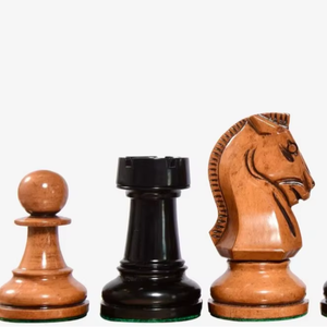 Luxury 4.25 King 1950 Dubrovnik Bobby Fischer <b>Chess</b> <b>Set</b> Weighted Ebony And Distressed Antique <b>Wood</b> Pieces At Best Price - Product Image 1