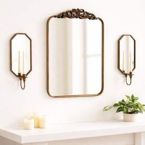 Ensemble de appliques murales modernes en laiton et verre, cadre métallique artisanal, design fermé sécurisé, lumière ambiante chaleureuse, décoration intérieure - Product Image 3