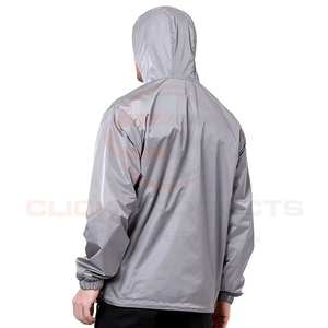 Veste bomber coupe-vent respirante et imperméable en maille pour homme, personnalisée, style décontracté, avec capuche, 100 % nylon - Product Image 5