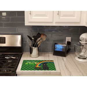 Planche à découper décorative en verre trempé de grande taille pour la Saint-Patrick Black Labrador Retriever Design Kitchen Specialty Tool - Product Image 2