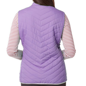 Gilet matelassé léger et chaud pour femme, style décontracté, avec fourrure, pour l'hiver, coupe-vent, pour grandes tailles - Product Image 3