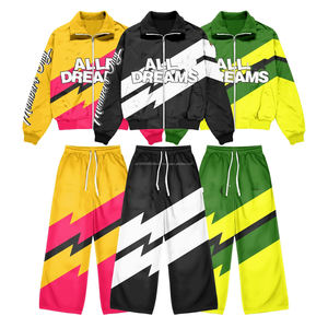 Conjunto Deportivo de Nylon Reflectante con Cierre, Resistente al Viento, para Verano, Chaqueta y Pantalones con Cierre - Product Image 1